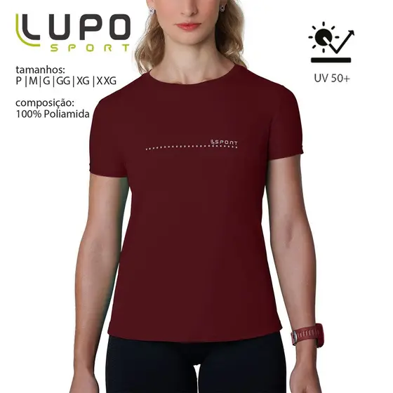 Camiseta Feminina Lupo Básica – Marsala